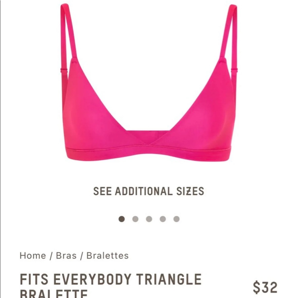 Skims Neon Pink Bralette & 3 Thongs